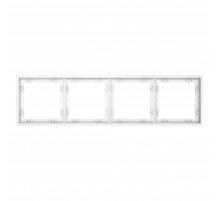 Рамка пластиковая VOLTUM S70 на 4 поста, (белый матовый)