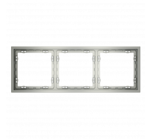 Рамка пластиковая VOLTUM S70 на 3 поста, (сталь)