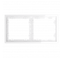 Рамка пластиковая VOLTUM S70 на 2 поста, (белый глянцевый)