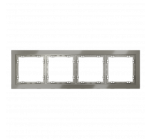 Рамка стеклянная VOLTUM S70 на 4 поста, (шелк, стекло)