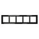Рамка стеклянная VOLTUM S70 на 5 постов, (черный,стекло)