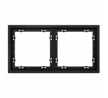 Рамка пластиковая VOLTUM S70 на 2 поста, (черный матовый)