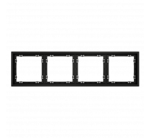 Рамка пластиковая VOLTUM S70 на 4 поста, (черный матовый)