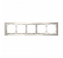 Рамка стеклянная VOLTUM S70 на 5 постов, (кашемир, стекло)