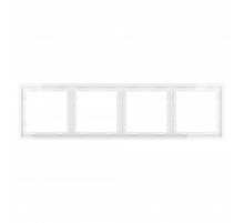 Рамка пластиковая VOLTUM S70 на 4 поста, (белый глянцевый)