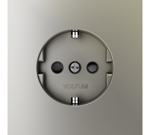 Розетка встраиваемая VOLTUM S70 с заземлением и защитными шторками, 16А, (шелк) Розетка встраиваемая VOLTUM S70 с заземлением и защитными шторками, 16А, (шелк)
