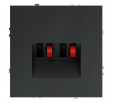 Розетка акустическая встраиваемая VOLTUM S70 4-местная, (графит)