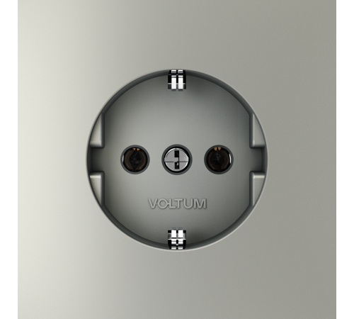 Розетка встраиваемая VOLTUM S70 с заземлением 16А, (сталь) Розетка встраиваемая VOLTUM S70 с заземлением 16А, (сталь)