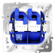 Розетка компьютерная встраиваемая VOLTUM S70 двойная RJ45+RJ45 кат.6, (белый матовый)