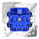 Розетка встраиваемая VOLTUM S70 с заземлением 16А, (кашемир)