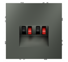 Розетка акустическая встраиваемая VOLTUM S70 4-местная, (титан)