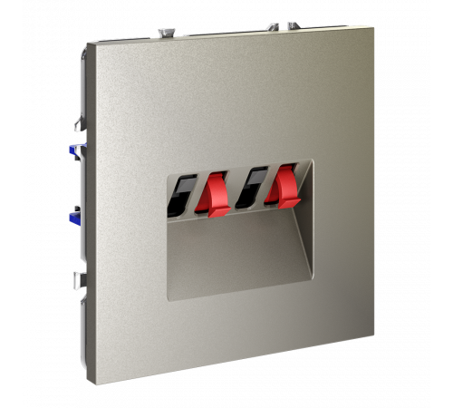 Розетка акустическая встраиваемая VOLTUM S70 4-местная, (шелк) Розетка акустическая встраиваемая VOLTUM S70 4-местная, (шелк)