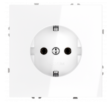 Розетка встраиваемая VOLTUM S70 с заземлением 16А, (белый глянцевый)