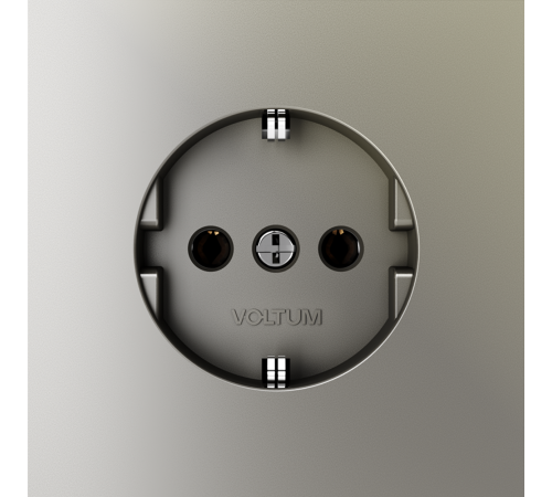 Розетка встраиваемая VOLTUM S70 с заземлением 16А, (шелк) Розетка встраиваемая VOLTUM S70 с заземлением 16А, (шелк)