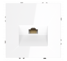 Розетка компьютерная встраиваемая VOLTUM S70 RJ45 кат.6, (белый глянцевый)