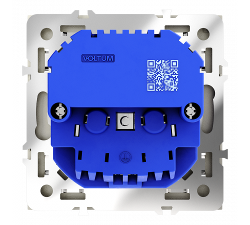 Розетка встраиваемая VOLTUM S70 с заземлением и защитными шторками, 16А, с USB, A+A, (шелк) Розетка встраиваемая VOLTUM S70 с заземлением и защитными шторками, 16А, с USB, A+A, (шелк)