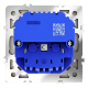 Розетка встраиваемая VOLTUM S70 с заземлением и защитными шторками, 16А, с USB, A+A, (шелк)