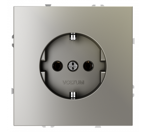 Розетка встраиваемая VOLTUM S70 с заземлением 16А, (шелк) Розетка встраиваемая VOLTUM S70 с заземлением 16А, (шелк)