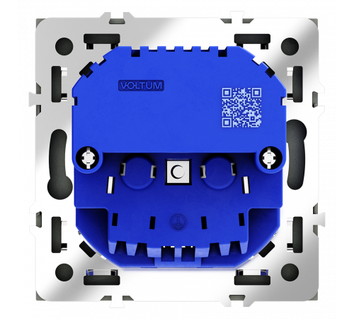 Розетка встраиваемая VOLTUM S70 с заземлением и защитными шторками, 16А, с USB, A+С, (черный матовый Розетка встраиваемая VOLTUM S70 с заземлением и защитными шторками, 16А, с USB, A+С, (черный матовый
