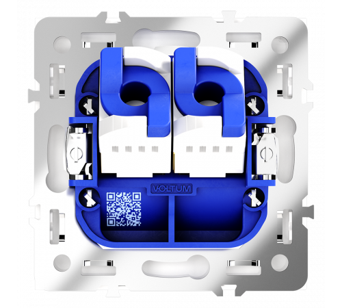 Розетка компьютерная встраиваемая VOLTUM S70 двойная RJ45+RJ45 кат.6, (белый глянцевый) Розетка компьютерная встраиваемая VOLTUM S70 двойная RJ45+RJ45 кат.6, (белый глянцевый)