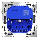 Розетка встраиваемая VOLTUM S70 с заземлением и защитными шторками, 16А, с USB, A+A, (черный матовый