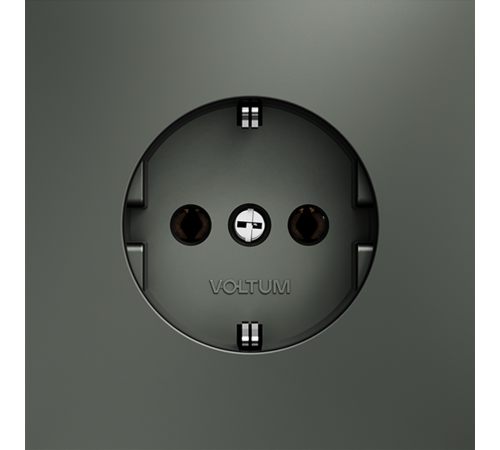 Розетка встраиваемая VOLTUM S70 с заземлением 16А, (титан) Розетка встраиваемая VOLTUM S70 с заземлением 16А, (титан)