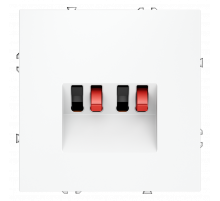 Розетка акустическая встраиваемая VOLTUM S70 4-местная, (белый матовый)