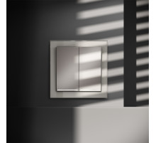 Выключатель встраиваемый VOLTUM S70 двухклавишный с подсветкой 10А, (кашемир)