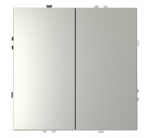 Проходной переключатель встраиваемый VOLTUM S70 двухклавишный 10А, (сталь)