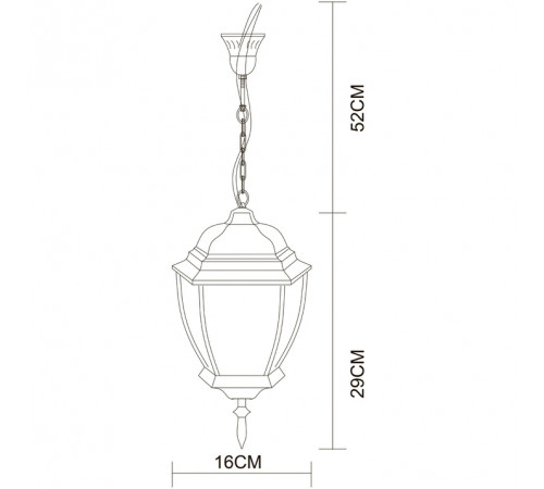 Уличный подвесной светильник Arte Lamp Pegasus A3151SO-1BN Уличный подвесной светильник Arte Lamp Pegasus A3151SO-1BN