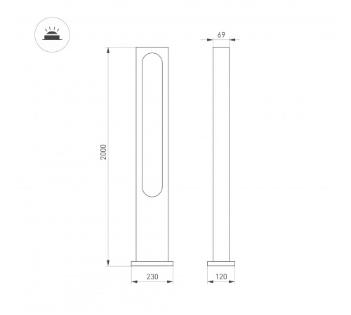 Уличный светильник Arlight LGD-MUSE-BOLL-H2000-18W Warm3000 (DG, 328 deg, 230V) 037522 Уличный светильник Arlight LGD-MUSE-BOLL-H2000-18W Warm3000 (DG, 328 deg, 230V) 037522