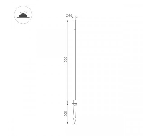 Ландшафтный светильник Arlight KT-Canna-L1000-1W Warm3000 034163 Ландшафтный светильник Arlight KT-Canna-L1000-1W Warm3000 034163