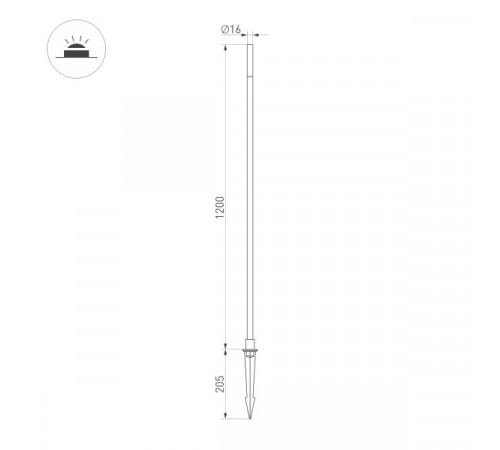 Ландшафтный светильник Arlight KT-Canna-L1200-1W Warm3000 034164 Ландшафтный светильник Arlight KT-Canna-L1200-1W Warm3000 034164
