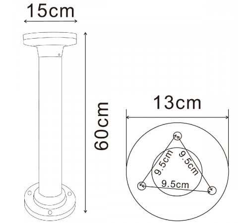 Ландшафтный светильник Arte Lamp Amsterdam A1212PA-1BK Ландшафтный светильник Arte Lamp Amsterdam A1212PA-1BK