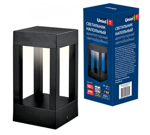 Уличный светодиодный светильник (UL-00006815) Uniel ULU-T03A-10W/3000K IP65 Black Уличный светодиодный светильник (UL-00006815) Uniel ULU-T03A-10W/3000K IP65 Black
