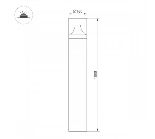 Ландшафтный светильник Arlight LGD-LANDMARK-BOLL-H1000-20W Warm3500-MIX 047691 Ландшафтный светильник Arlight LGD-LANDMARK-BOLL-H1000-20W Warm3500-MIX 047691