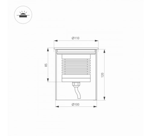 Ландшафтный светильник Arlight LTD-Ground-R110-15W Day4000 033578 Ландшафтный светильник Arlight LTD-Ground-R110-15W Day4000 033578