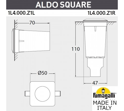 Грунтовый светильник Fumagalli Aldo 1L4.000.000.AXZ1L