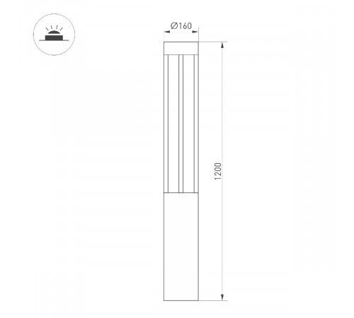 Ландшафтный светильник Arlight LGD-CASTELLO-BOLL-H1200-20W Warm3500-MIX 047686 Ландшафтный светильник Arlight LGD-CASTELLO-BOLL-H1200-20W Warm3500-MIX 047686
