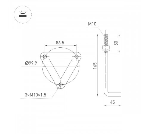 Ландшафтный светильник Arlight LGD-FRESNEL-BOLL-H1000-20W Warm3500-MIX 047687 Ландшафтный светильник Arlight LGD-FRESNEL-BOLL-H1000-20W Warm3500-MIX 047687
