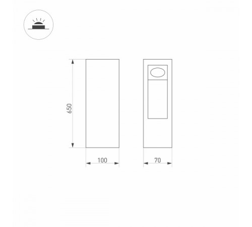 Уличный светодиодный светильник Arlight LGD-Mark-Boll-H650-7W Warm3000 029965 Уличный светодиодный светильник Arlight LGD-Mark-Boll-H650-7W Warm3000 029965