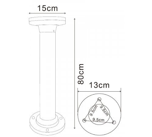 Ландшафтный светильник Arte Lamp Amsterdam A1213PA-1BK Ландшафтный светильник Arte Lamp Amsterdam A1213PA-1BK