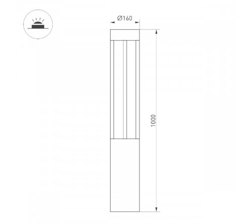 Ландшафтный светильник Arlight LGD-CASTELLO-BOLL-H1000-20W Warm3500-MIX 047685 Ландшафтный светильник Arlight LGD-CASTELLO-BOLL-H1000-20W Warm3500-MIX 047685