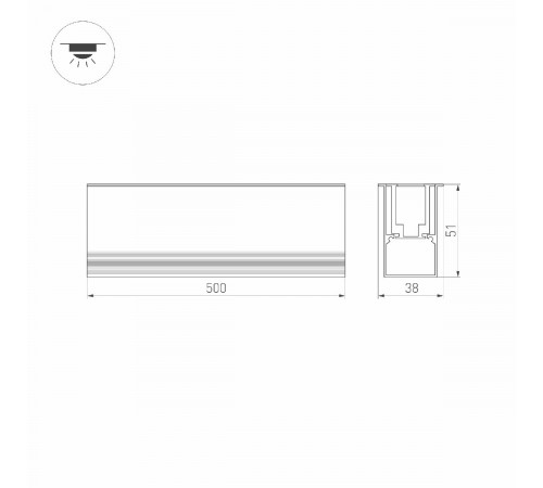 Грунтовый светильник Arlight ART-LUMILINE-3351-500-12W Warm3000 024946(2)