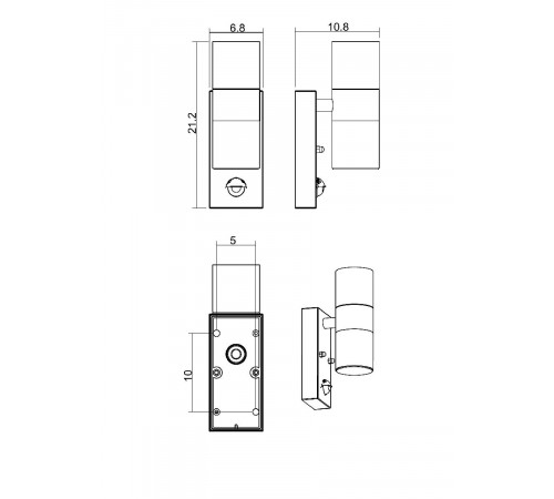 Архитектурный светильник Arte Lamp Mistero A3322AL-2BK