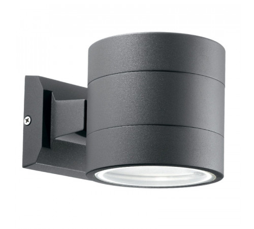 Уличный настенный светильник Ideal Lux Snif Round AP1 Antracite 061467 Уличный настенный светильник Ideal Lux Snif Round AP1 Antracite 061467