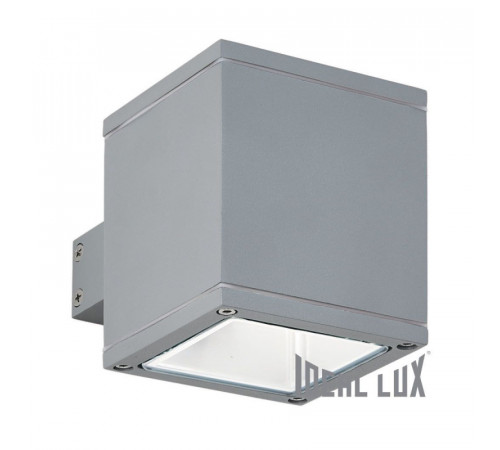 Уличный настенный светильник Ideal Lux Snif Square AP1 Grigio 118666 Уличный настенный светильник Ideal Lux Snif Square AP1 Grigio 118666