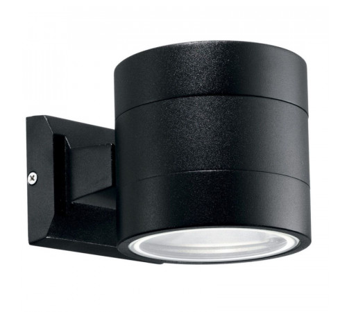 Уличный настенный светильник Ideal Lux Snif Round AP1 Nero 061450 Уличный настенный светильник Ideal Lux Snif Round AP1 Nero 061450