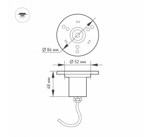 Светильник для фонтанов Arlight KT-AQUA-R85-7W Warm3000 024938 Светильник для фонтанов Arlight KT-AQUA-R85-7W Warm3000 024938