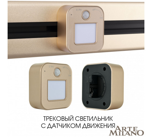 Трековая подсветка Arte Milano Am-track-sockets 380022TLS/LWS Gold